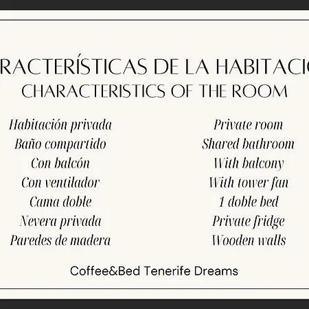 호스텔 Tenerife Dreams Coffee&bed *